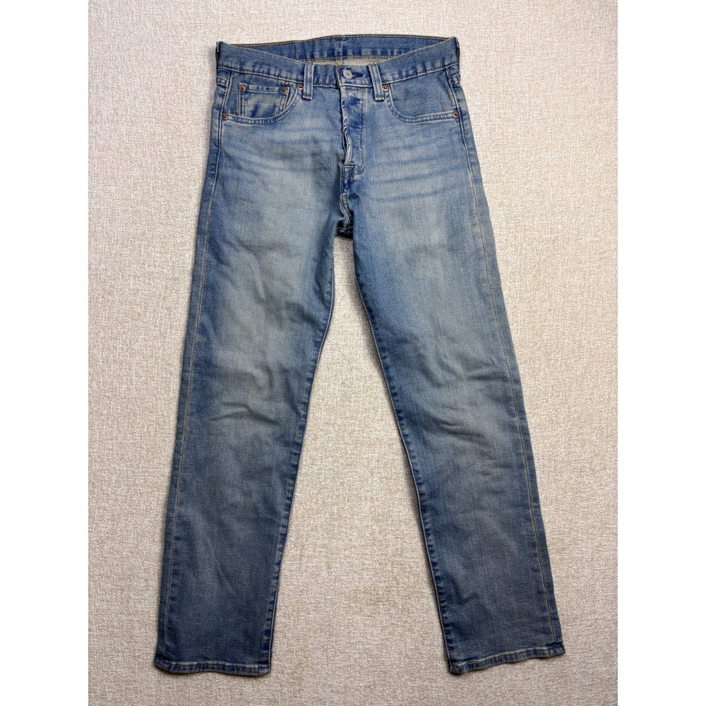 Levis 501 Original Fit Jeans Mens 28x30 Blue Denim Straight Leg Button Fly